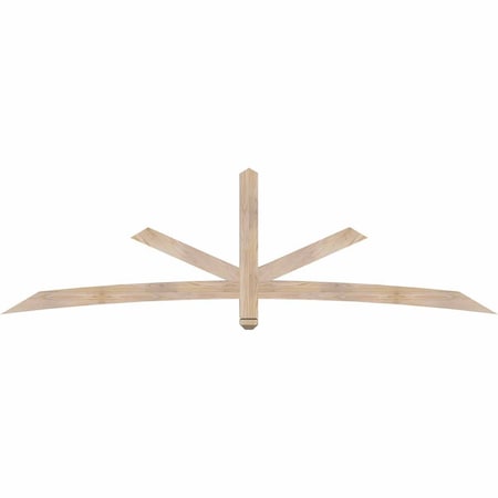 Ekena Millwork Alberta Smooth Timber Gable Bracket, Douglas Fir, 96"W x 28"H x 3 1/2"D x 3 1/2"F, 7/12 Pitch GBW096X28X0404ALB00SDF